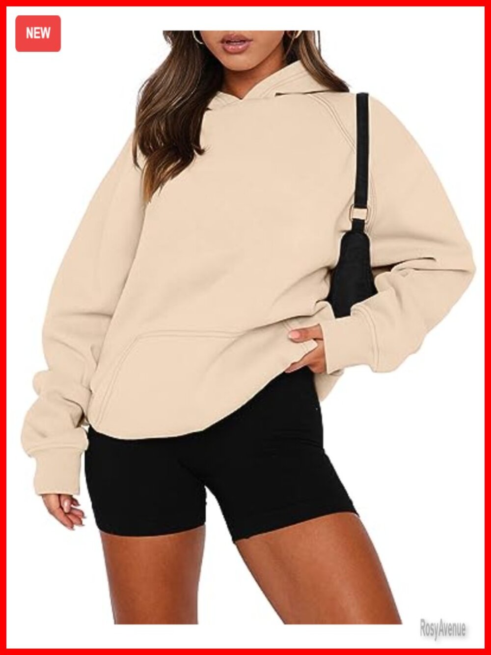 Onlypuff Women's Fleece Pullover Sweatshirt Hoodie Kangaroo Pocket Sweater